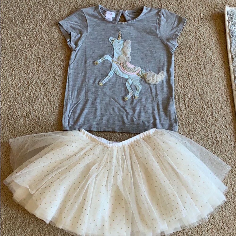 Adorable shirt and tulle skirt